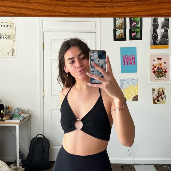 Black Crop Top - Picture 2 of 4